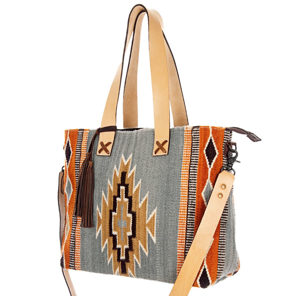 American Darling Saddle Blanket Genuine Leather Tote