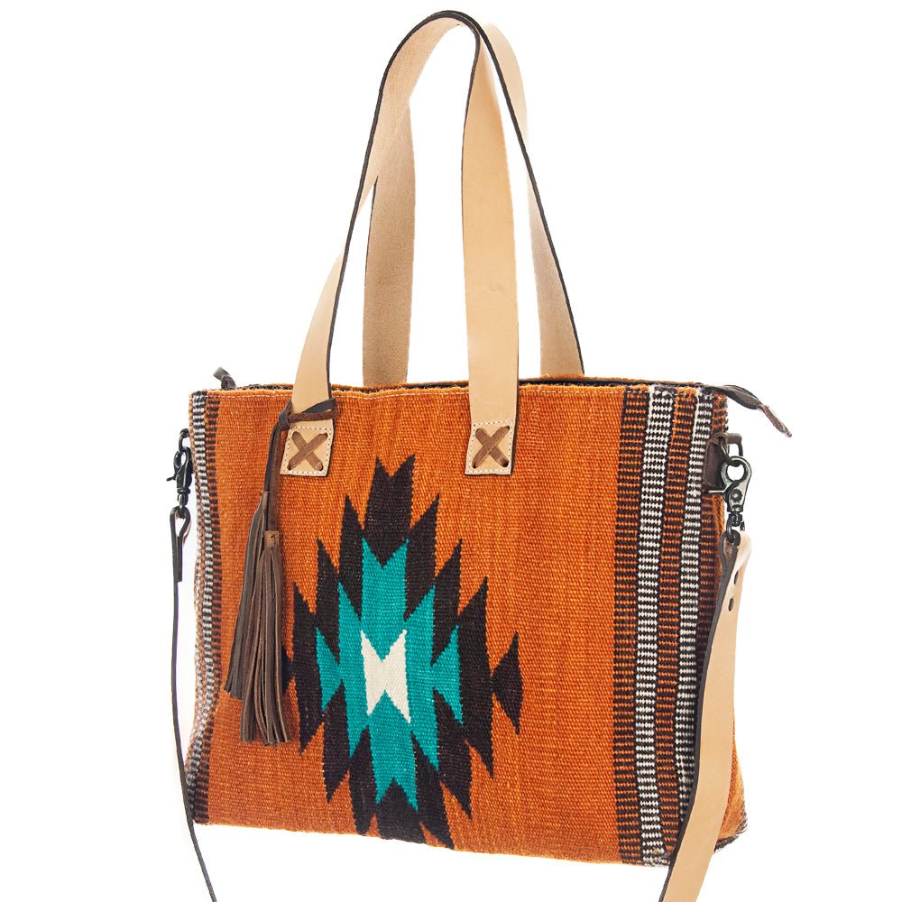 American Darling Saddle Blanket Genuine Leather Tote