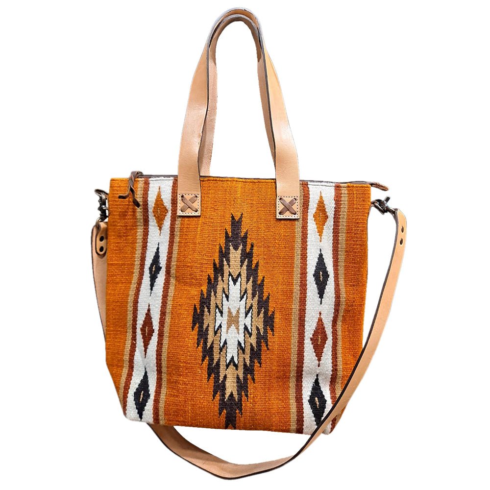 American Darling Saddle Blanket Genuine Leather Tote