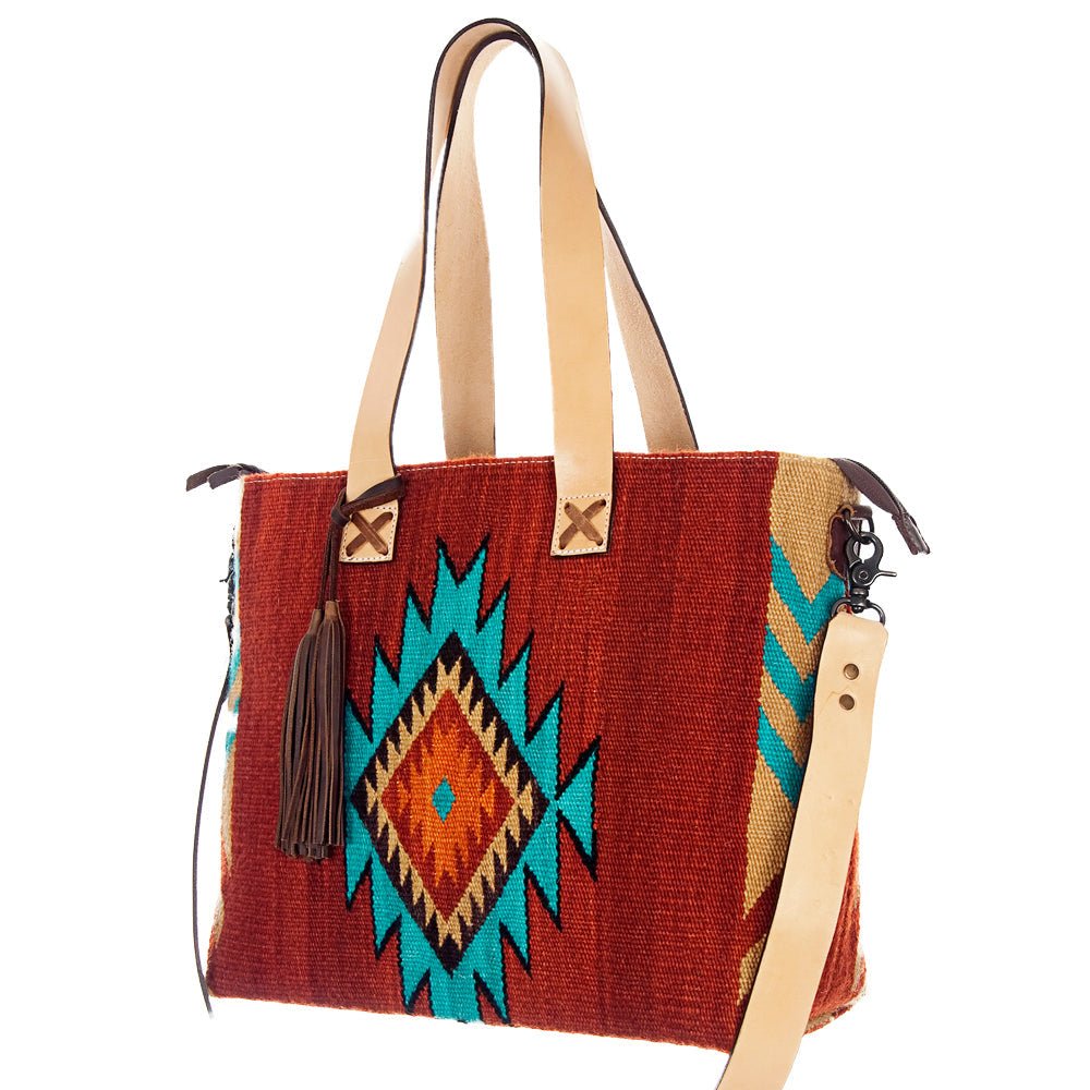 American Darling Saddle Blanket Genuine Leather Tote