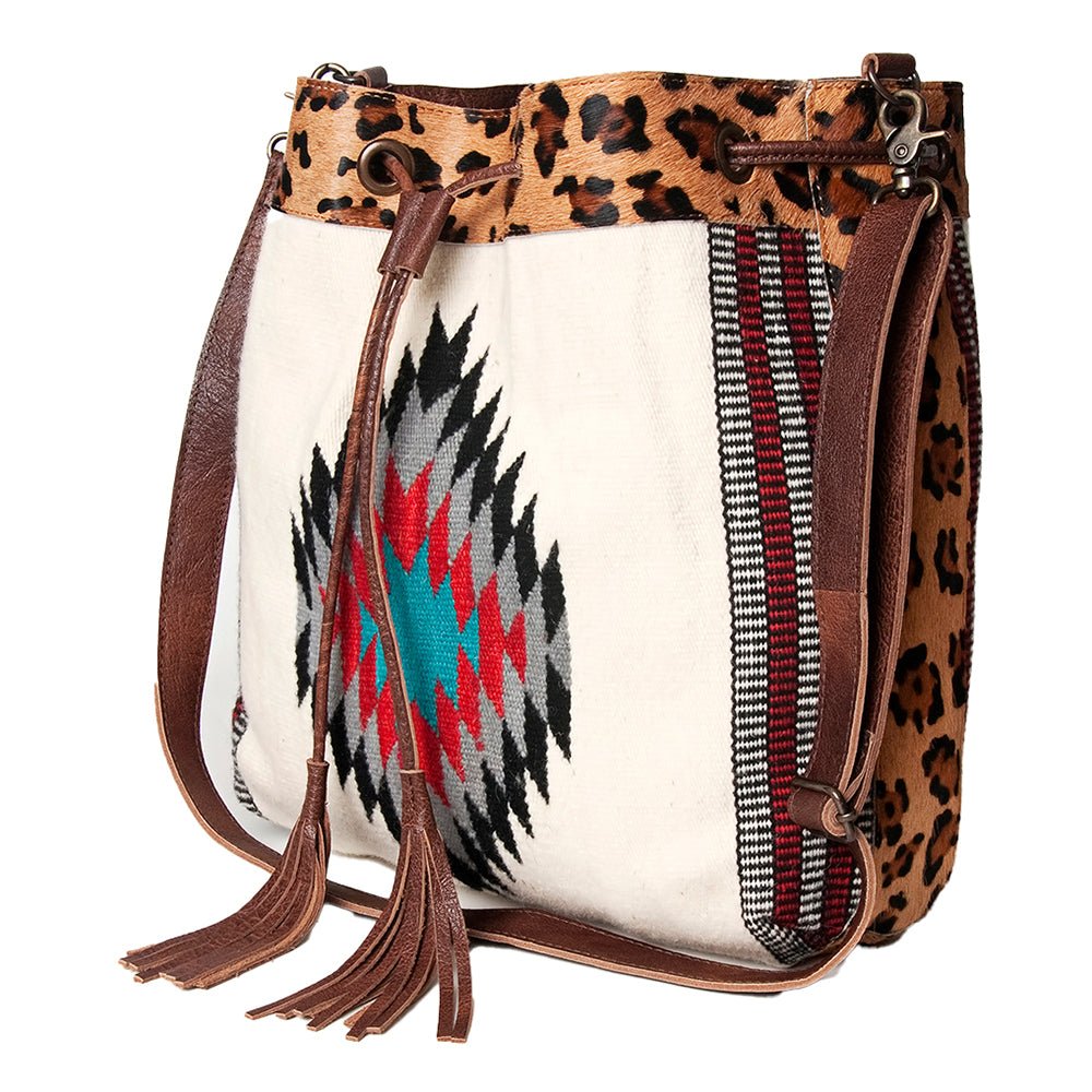 American Darling Saddle Blanket Hair-On Genuine Leather Crossbody Bag