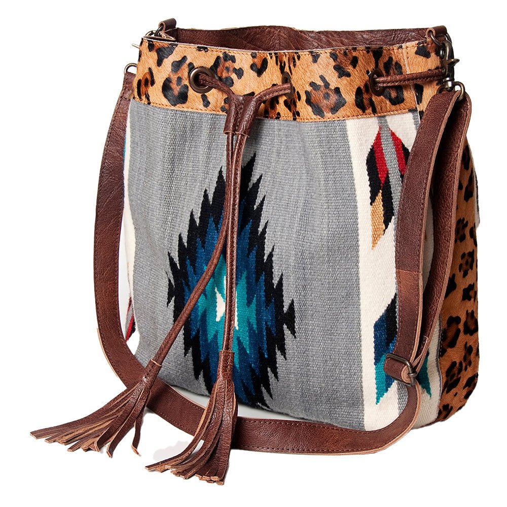 American Darling Saddle Blanket Hair-On Genuine Leather Crossbody Bag