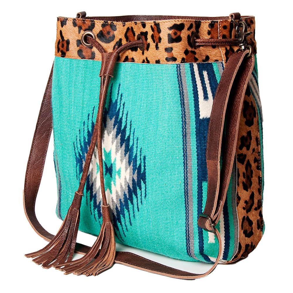 American Darling Saddle Blanket Hair-On Genuine Leather Crossbody Bag