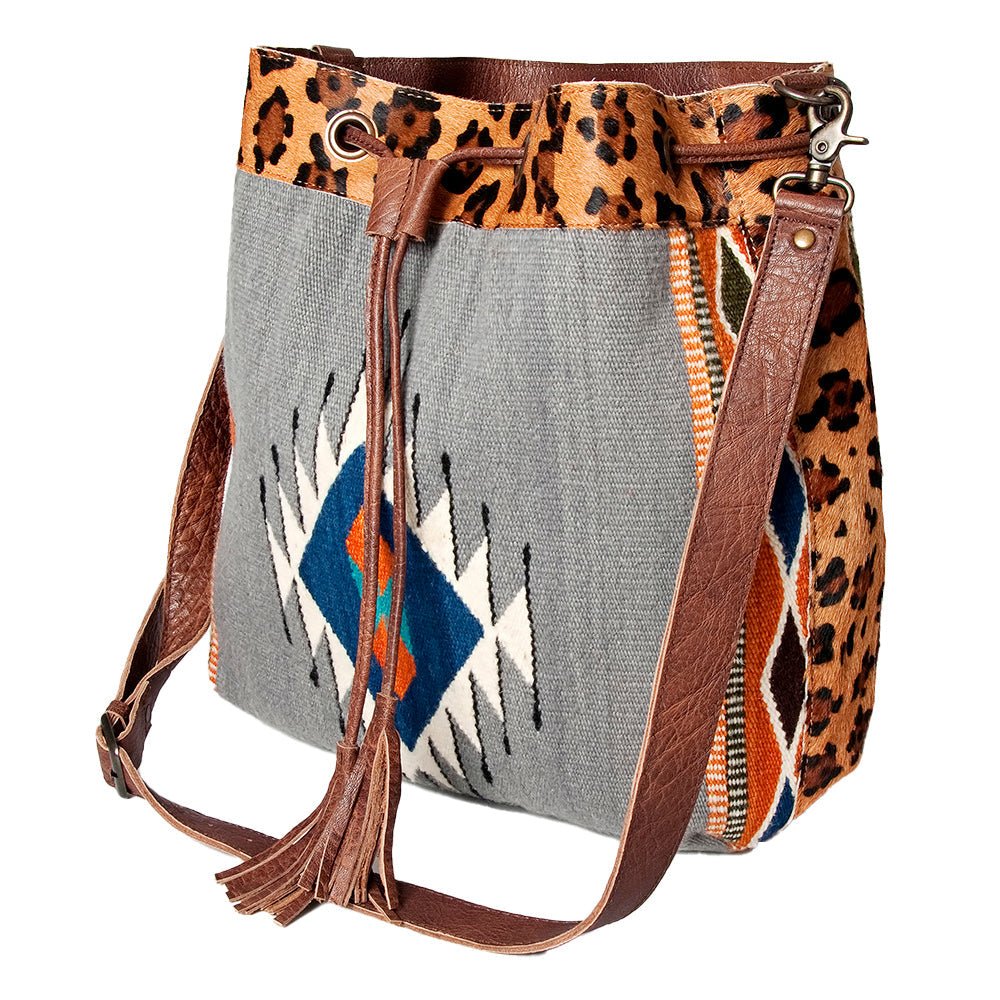 American Darling Saddle Blanket Hair-On Genuine Leather Crossbody Bag