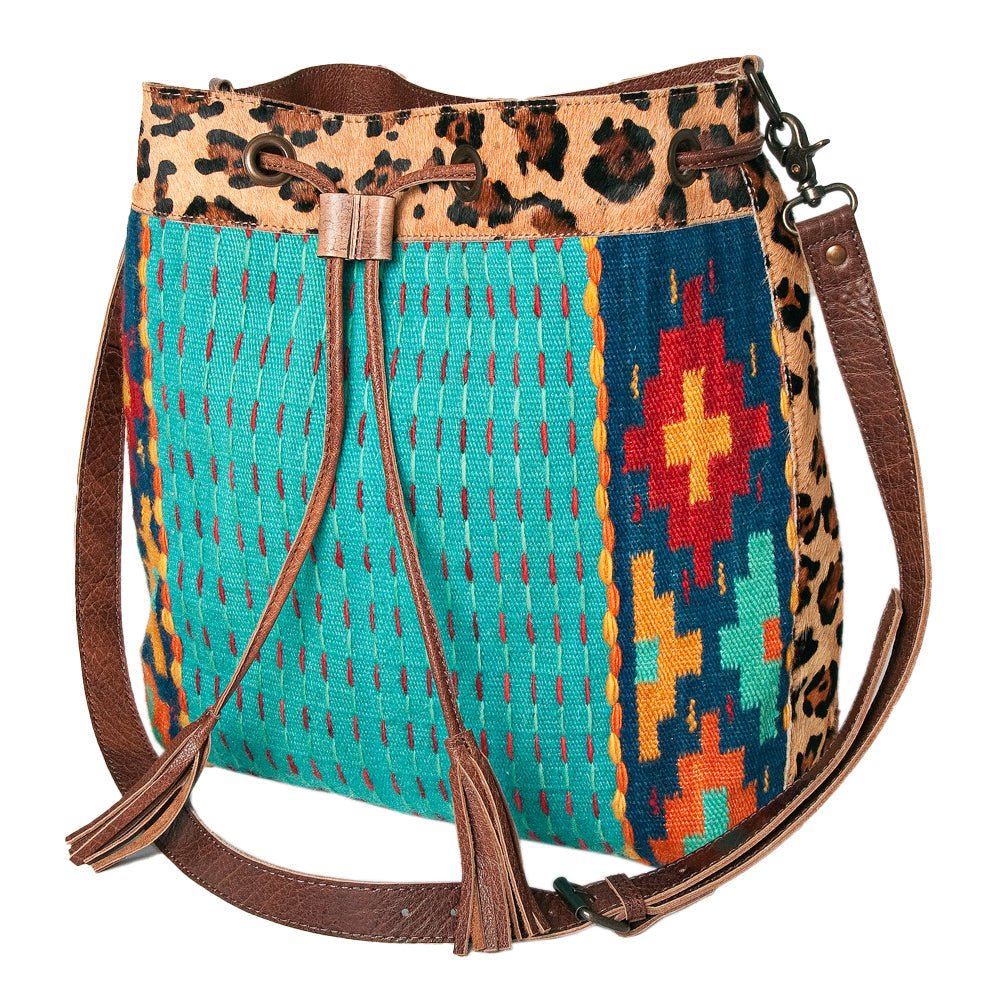 American Darling Saddle Blanket Hair-On Genuine Leather Crossbody Bag