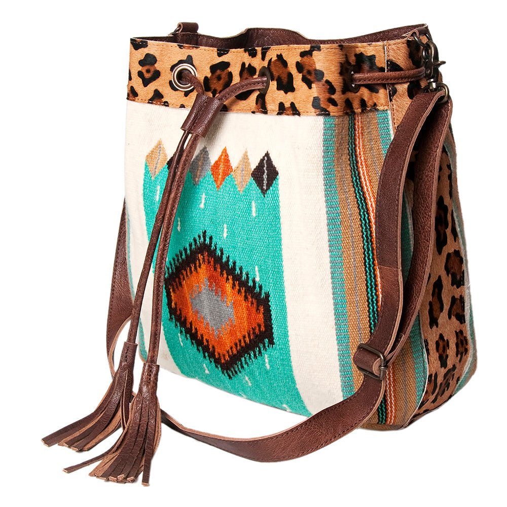 American Darling Saddle Blanket Hair-On Genuine Leather Crossbody Bag