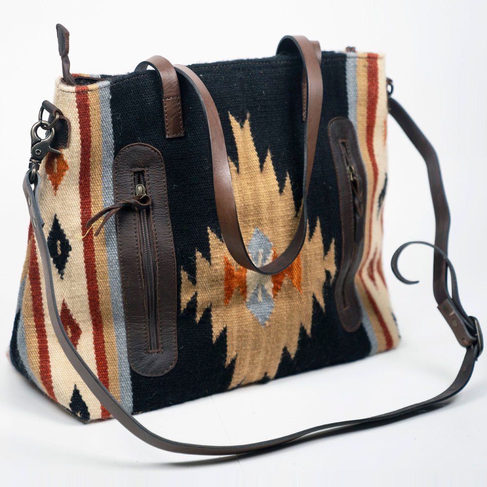 American Darling Tote Saddle Blanket Genuine Leather