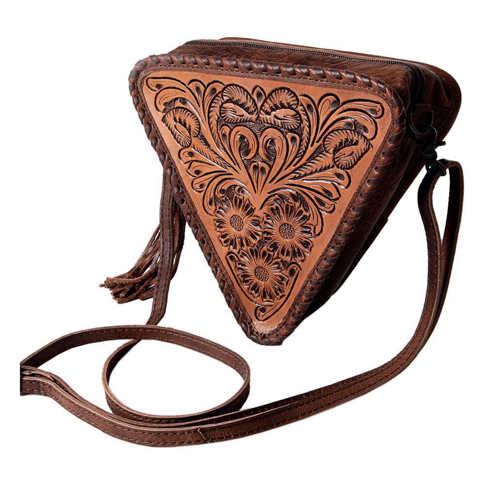 American Darling Crossbody Hand Tooled Genuine Leather
