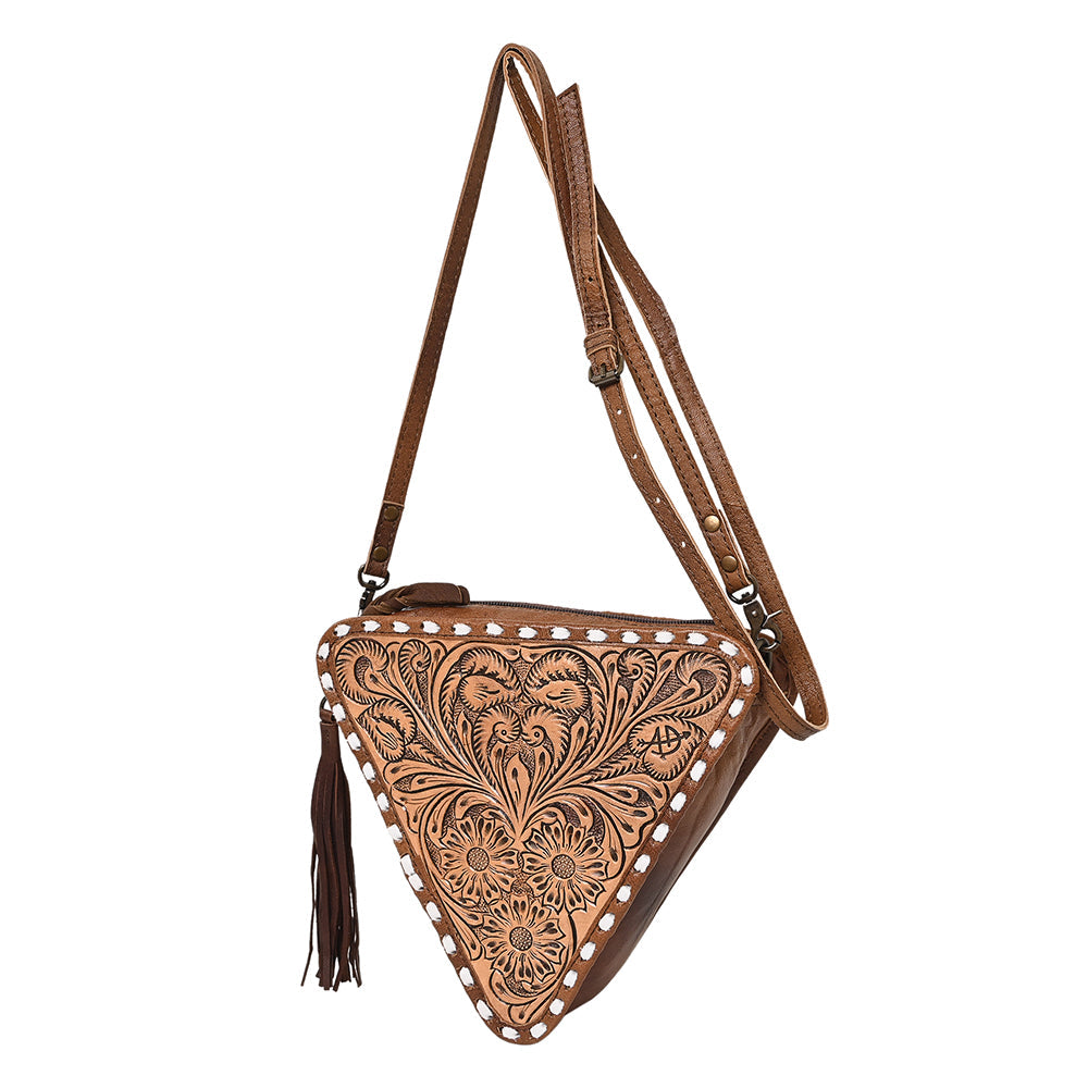 American Darling Crossbody Hand Tooled Genuine Leather