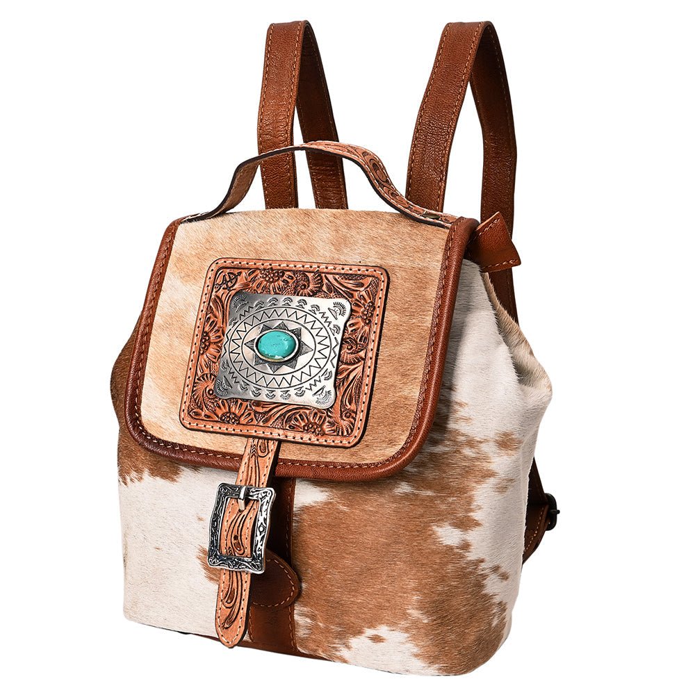 American Darling Hand Tooled Hair-On Genuine Leather