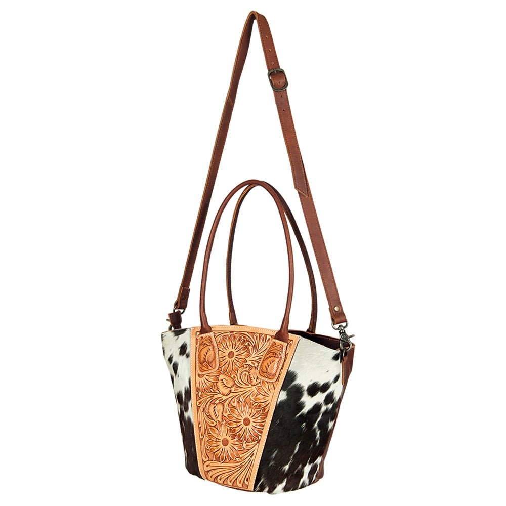American Darling Hand Tooled Hair-On Genuine Leather