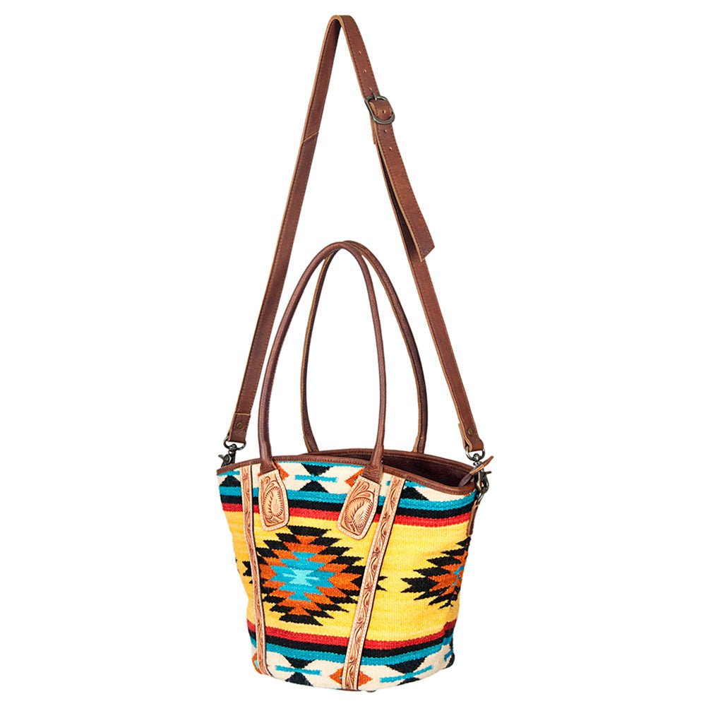 American Darling Hand Tooled Hair-On Genuine Leather