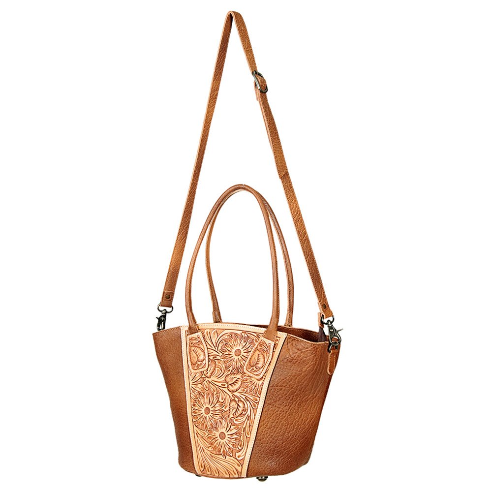 American Darling Hand Tooled Hair-On Genuine Leather