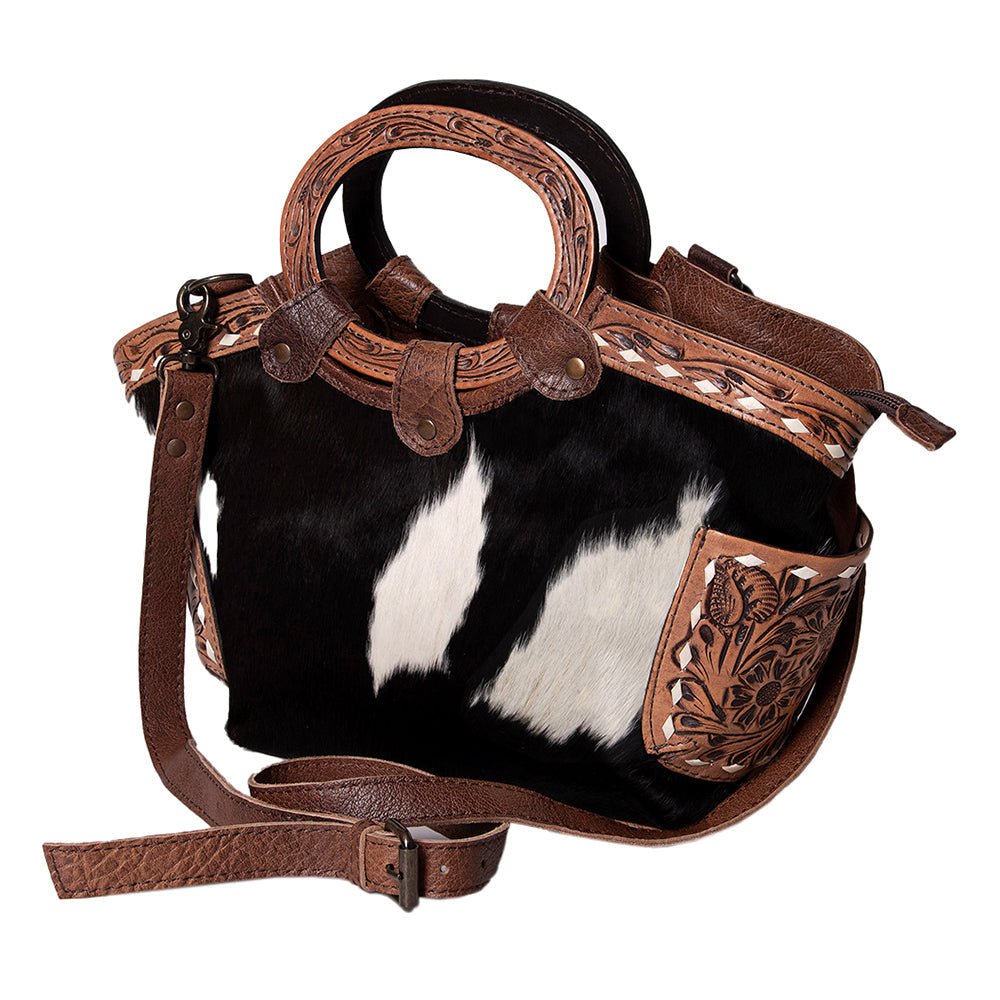 American Darling Hand Tooled Hair-On Genuine Leather