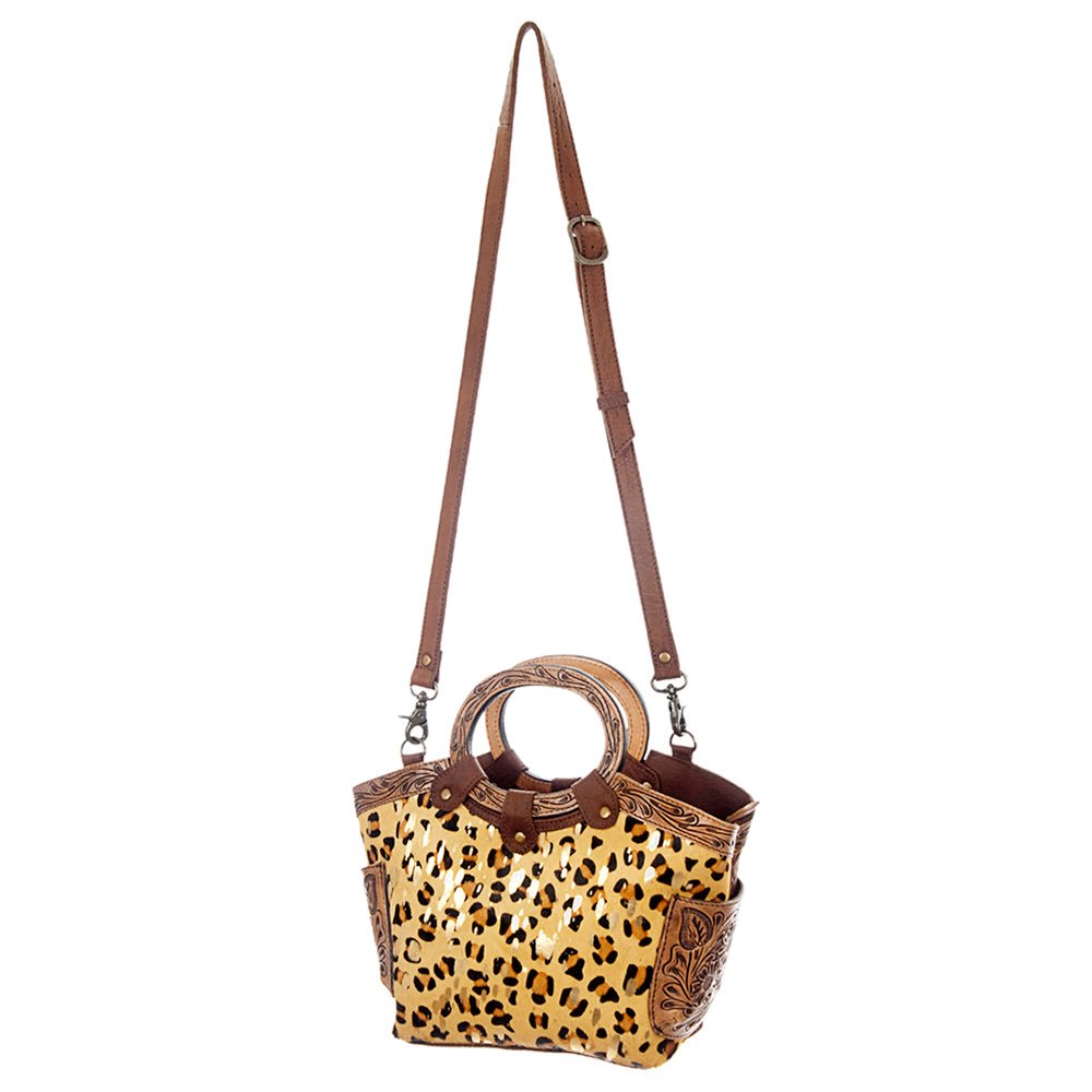 American Darling Hand Tooled Hair-On Genuine Leather