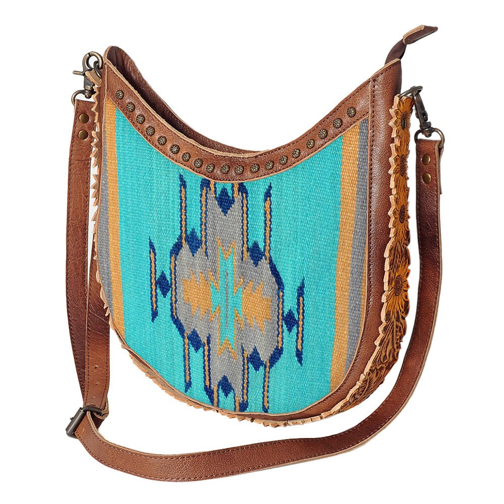 American Darling Hand Tooled Saddle Blanket Genuine Leather