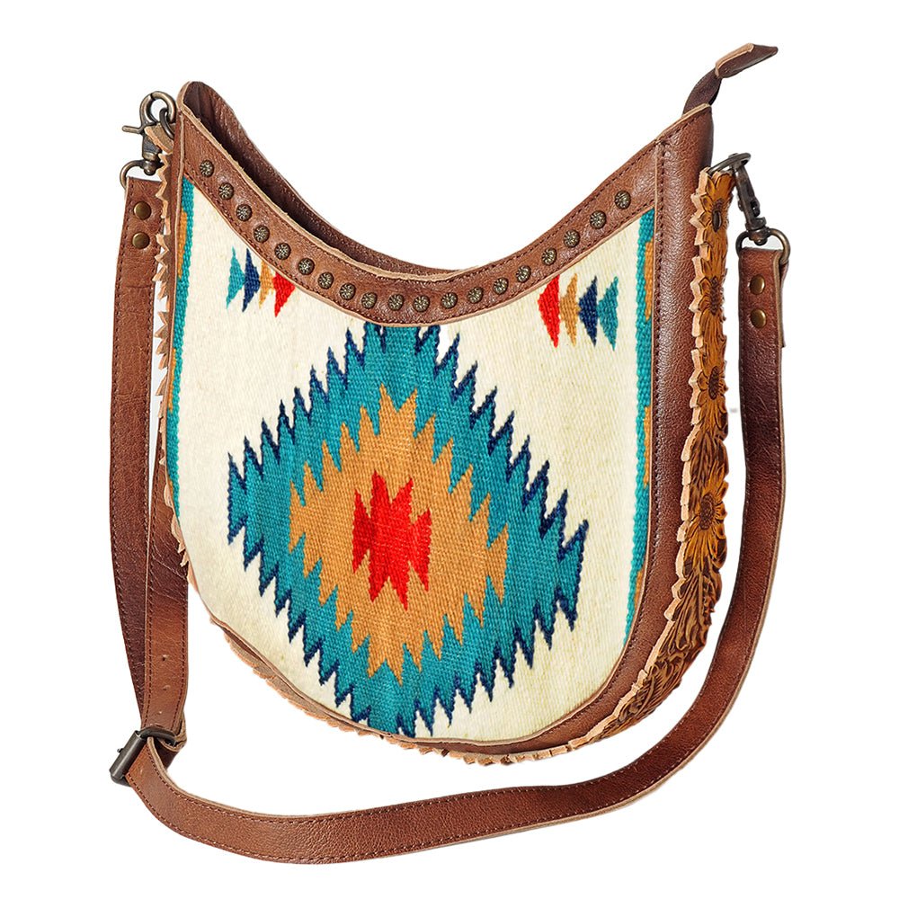 American Darling Hand Tooled Saddle Blanket Genuine Leather