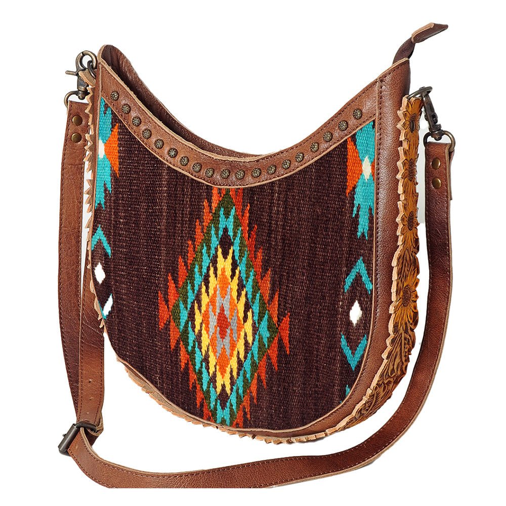 American Darling Hand Tooled Saddle Blanket Genuine Leather