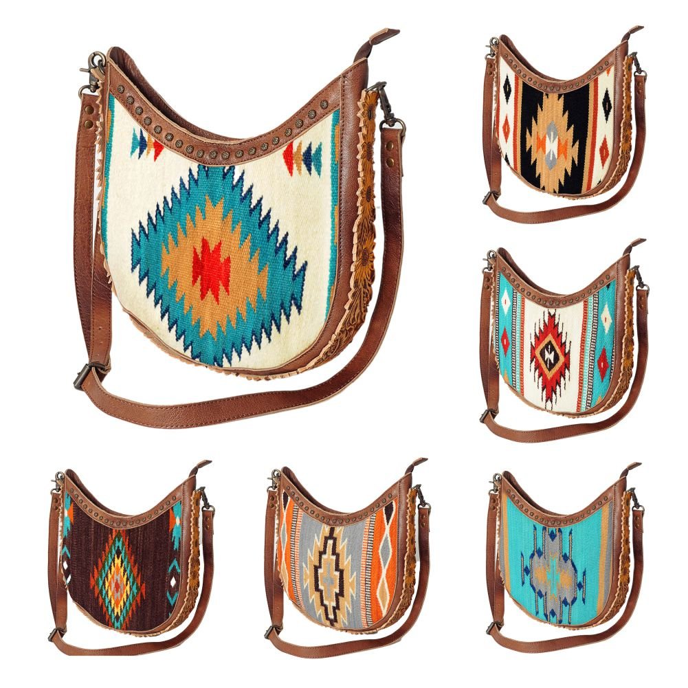 American Darling Hand Tooled Saddle Blanket Genuine Leather