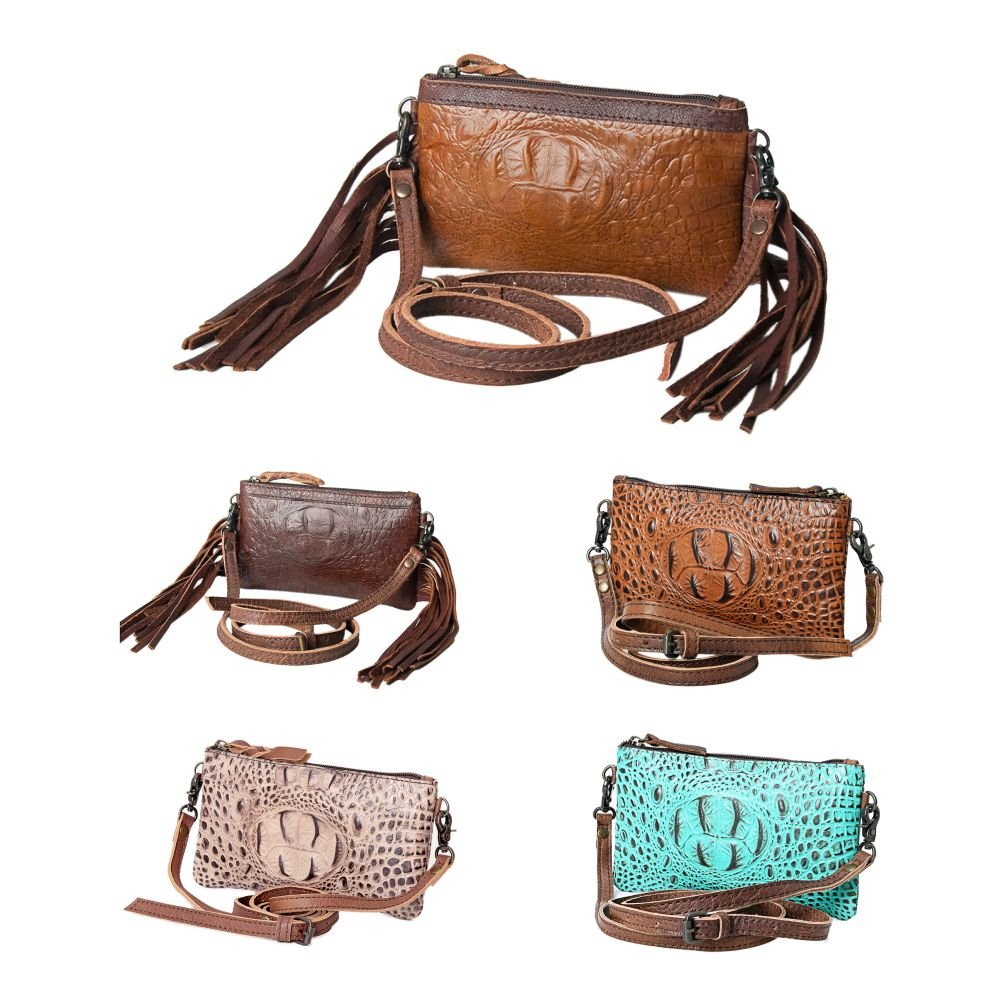 American Darling Coin Purse Hand Tooled Genuine Leather