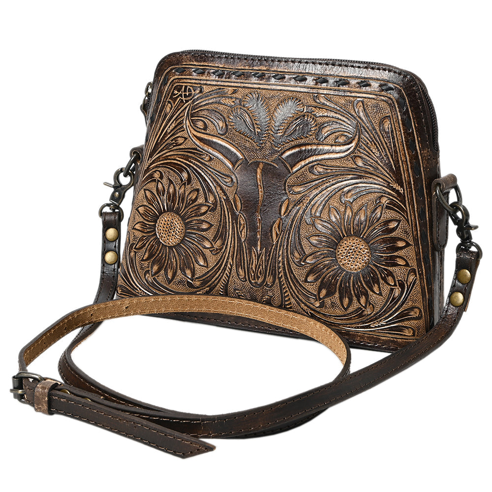American Darling Hand Tooled Genuine Leather