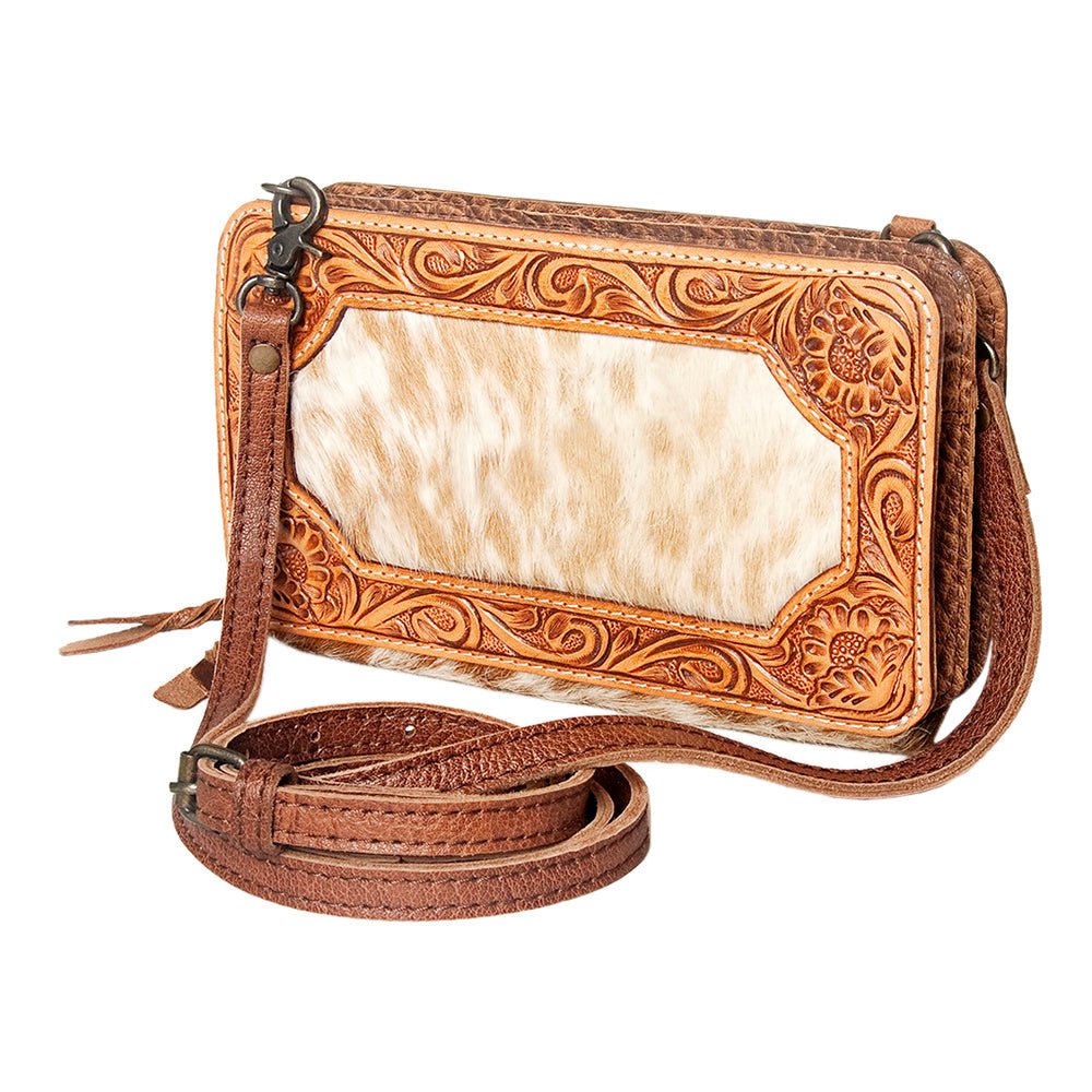 American Darling Hand Tooled Hair-On Genuine Leather