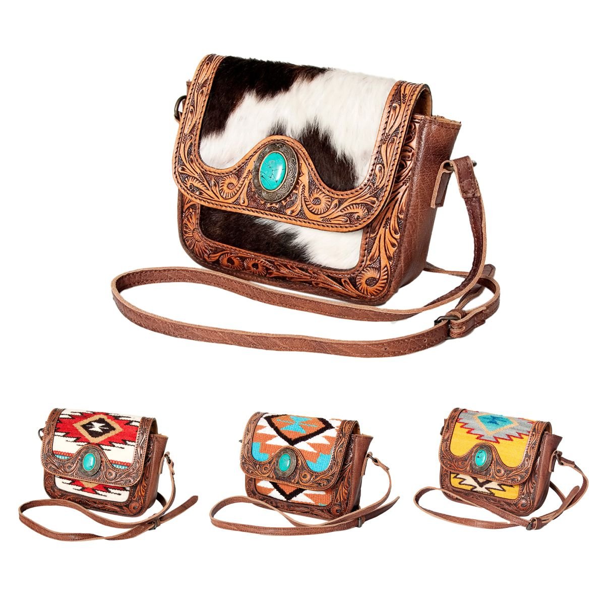 American Darling Hand Tooled Saddle Blanket Genuine Leather