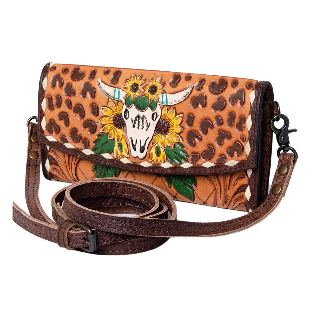 American Darling Wallet Hand Tooled Genuine Leather