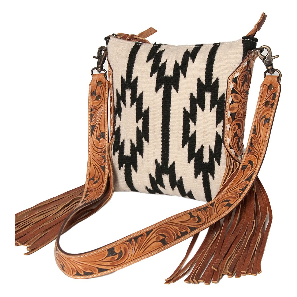 American Darling Hand Tooled Saddle Blanket Genuine Leather