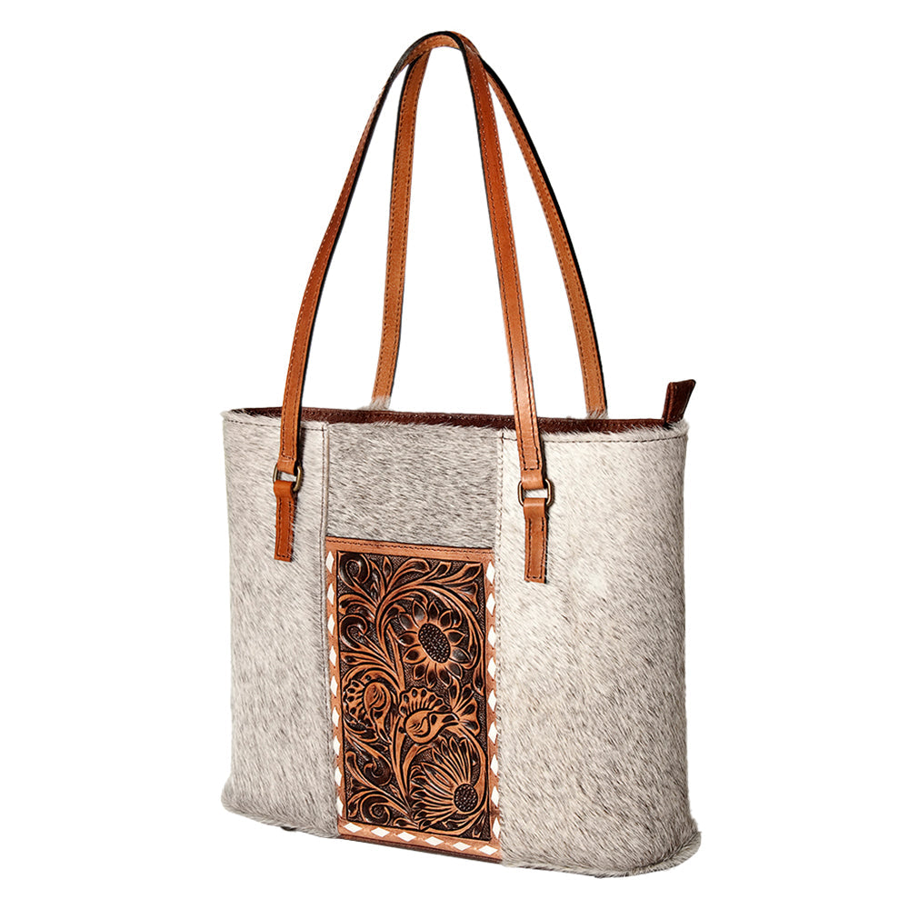 American Darling Tote Hand Tooled Hair-On Genuine Leather Western Women Bag Handbag Purse | Travel Bags College Casual