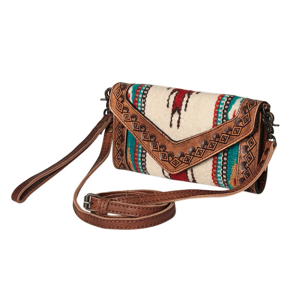 American Darling Hand Tooled Saddle Blanket Genuine Leather