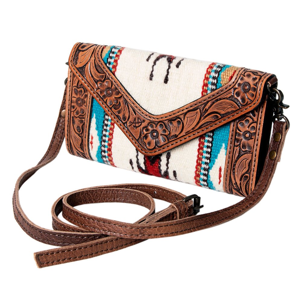 American Darling Hand Tooled Saddle Blanket Genuine Leather