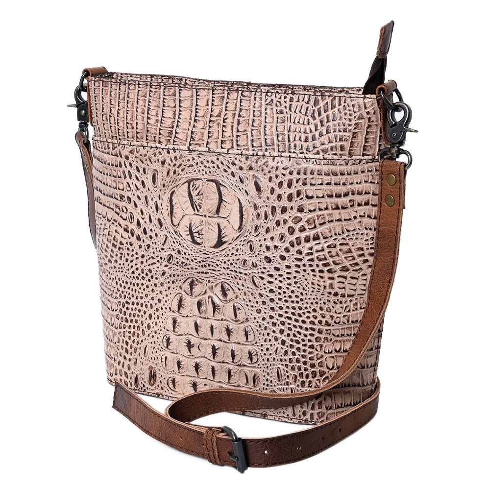 American Darling Crossbody Crocodile Embossed Genuine Leather