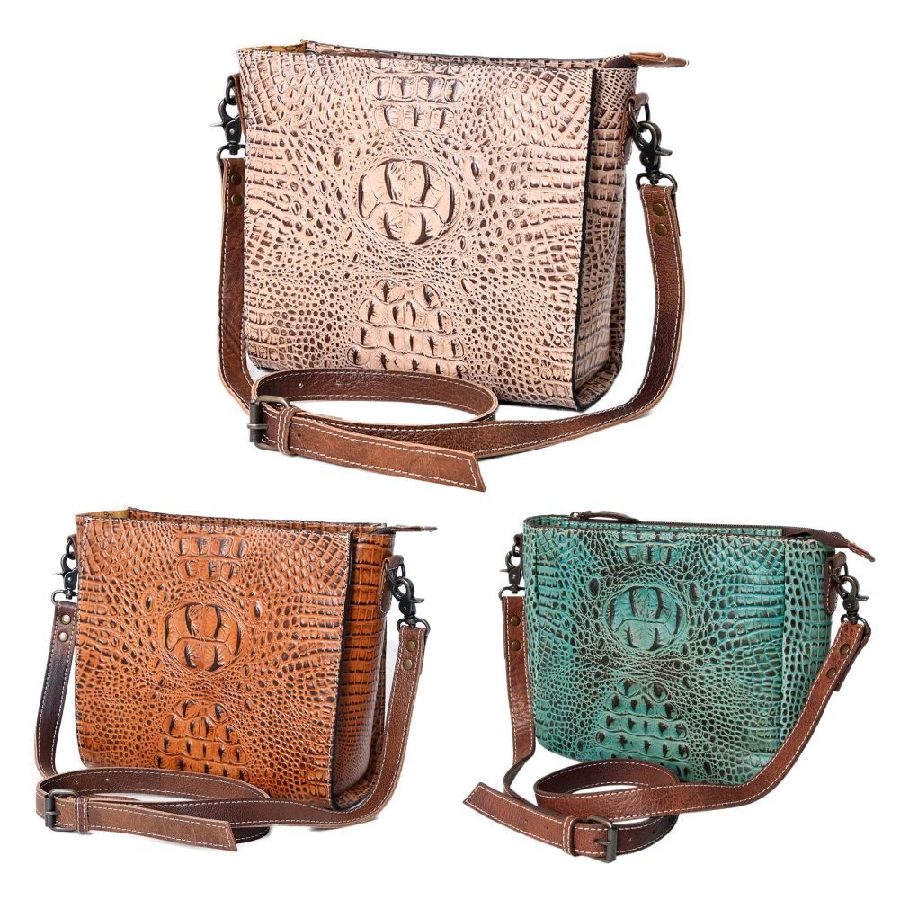 American Darling Crocodile Embossed Genuine Leather