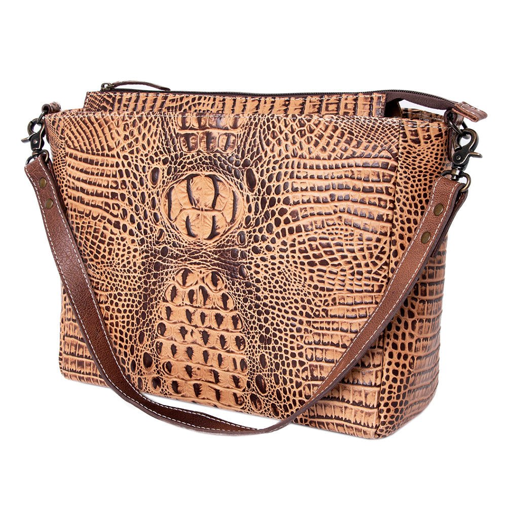 American Darling Crocodile Embossed Genuine Leather
