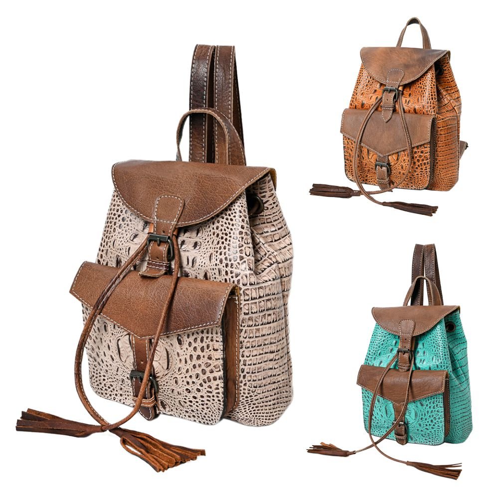 American Darling Crocodile Embossed Genuine Leather