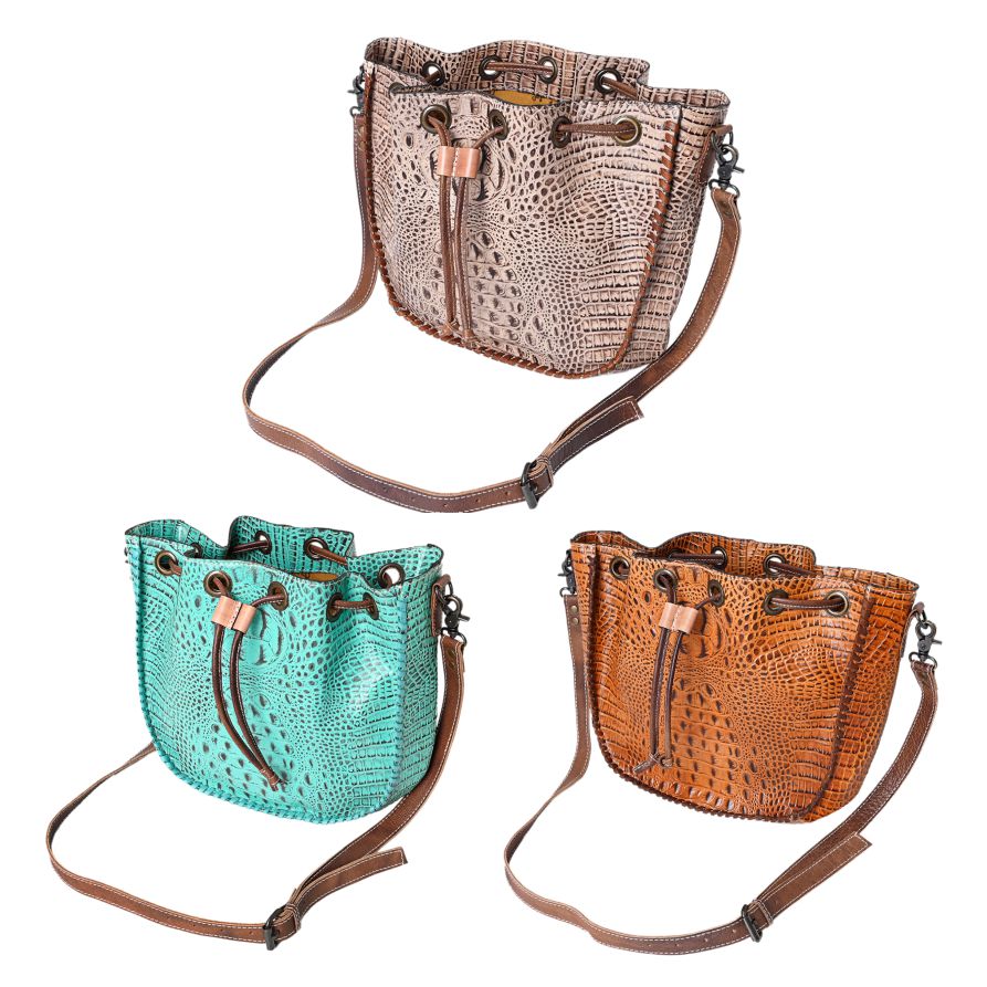 American Darling Crocodile Embossed Genuine Leather
