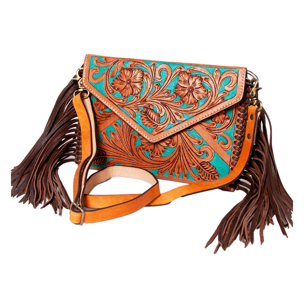 American Darling Envelope Hand Tooled Genuine Leather