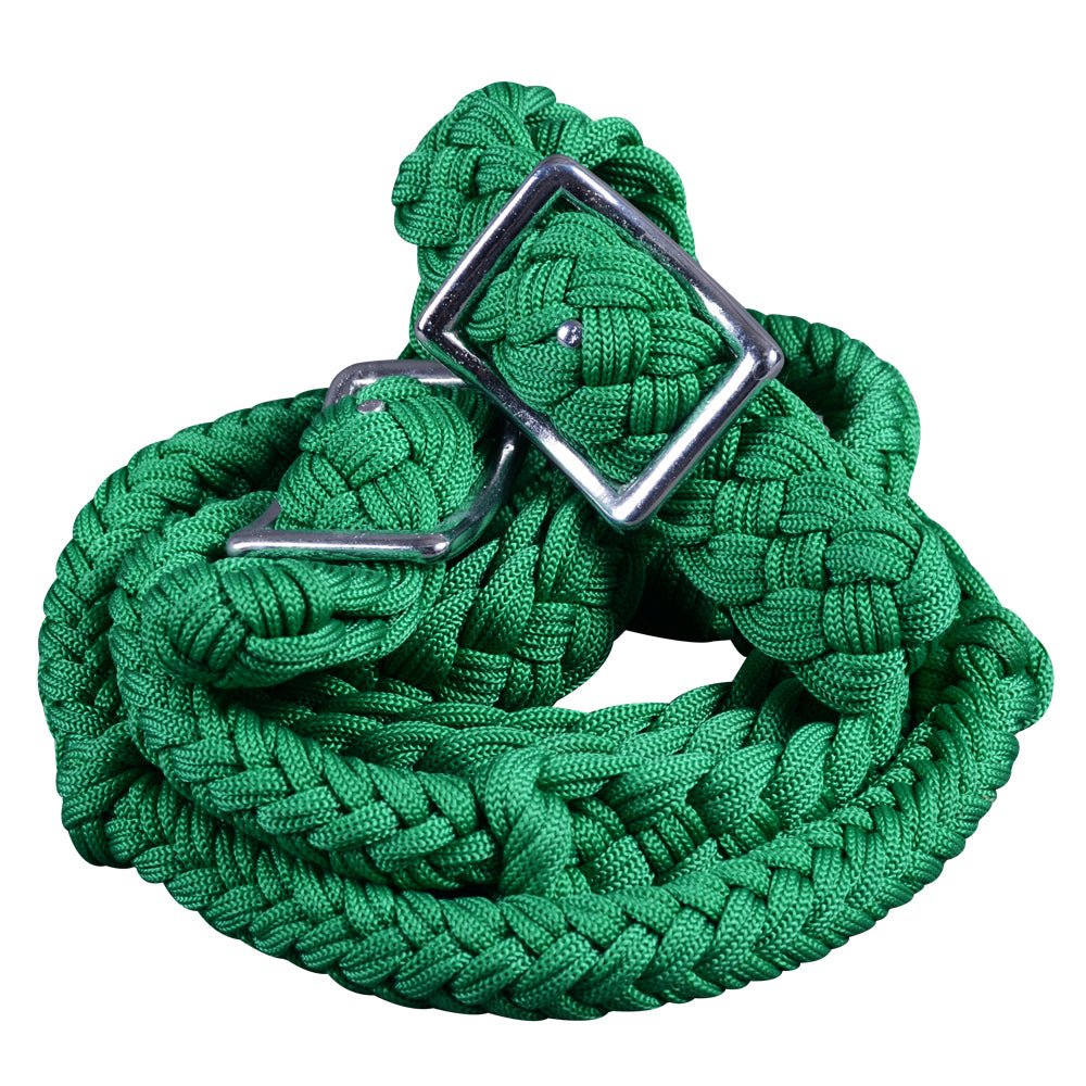 Hilason Braided Poly Barrel Racing Flat Reins — 1" x 8 ft