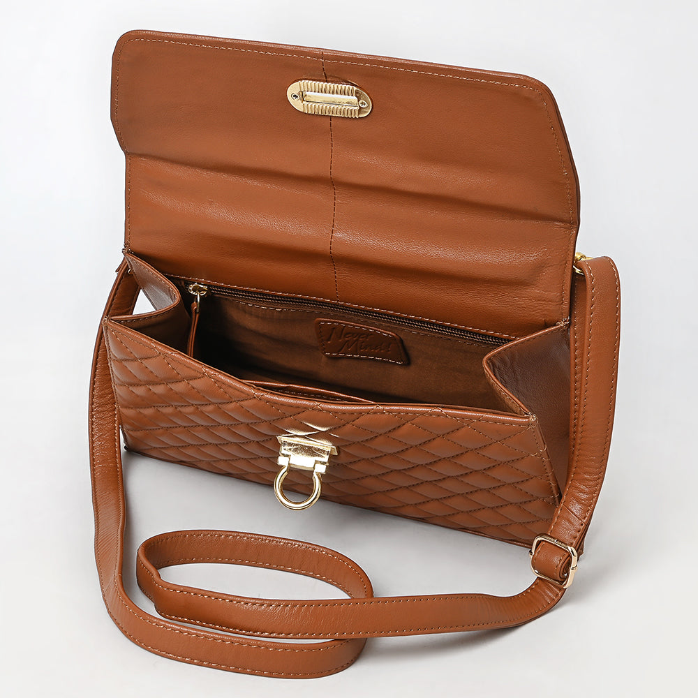 Never Mind Western Cross Body Genuine Leather Handbag Purse Wallet Bag For Women Girls