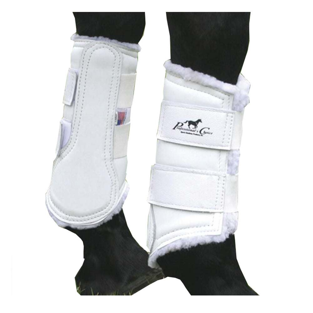 Professional's Choice Horse Leg Protection Leather Boot LRG White