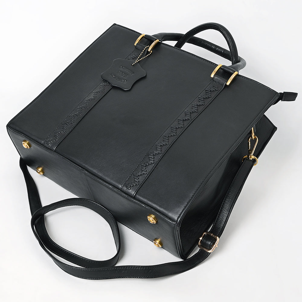 Never Mind Briefcase Genuine Leather