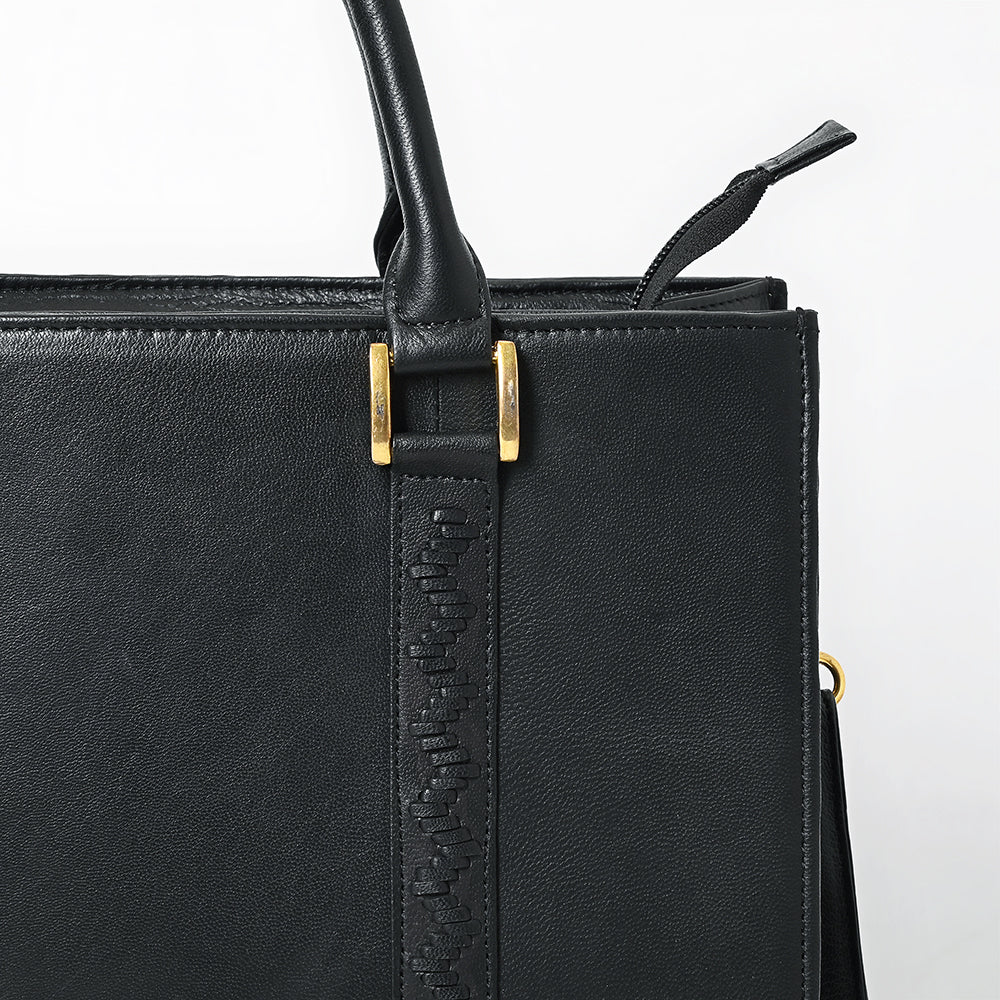 Never Mind Briefcase Genuine Leather