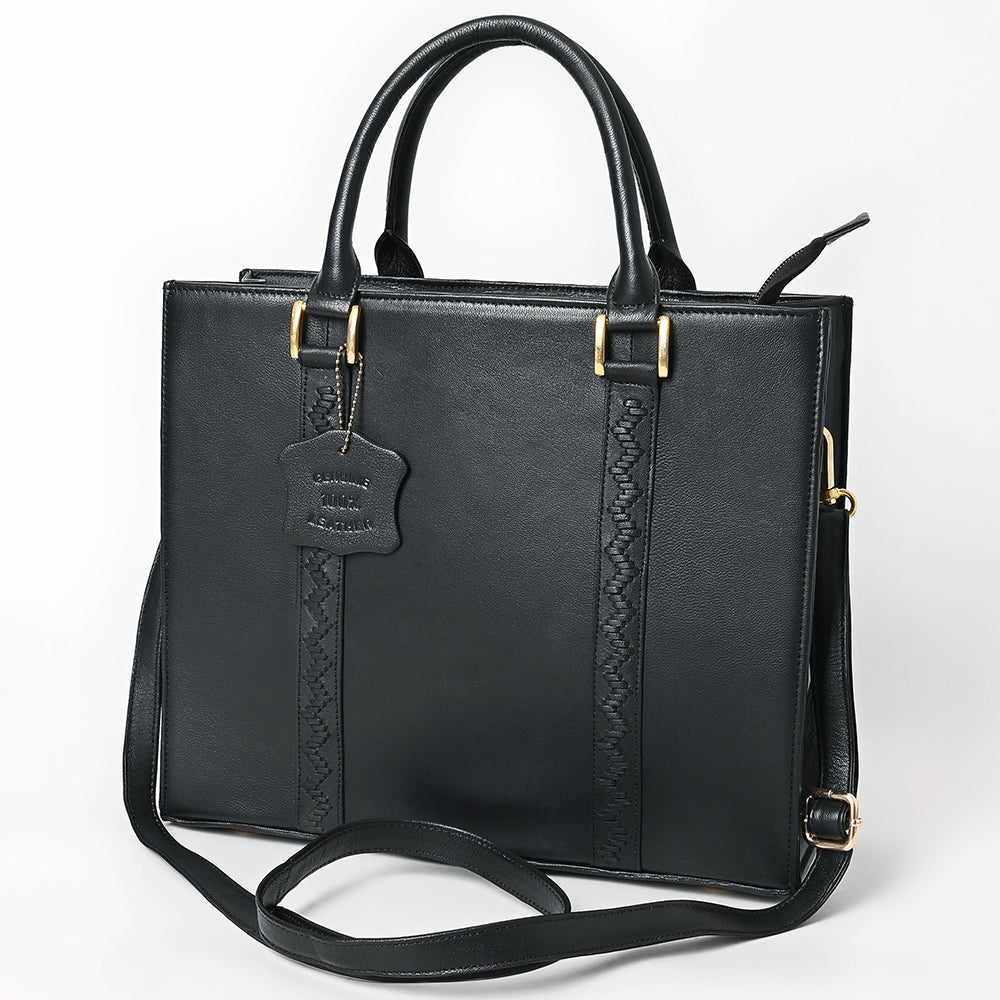 Never Mind Briefcase Genuine Leather