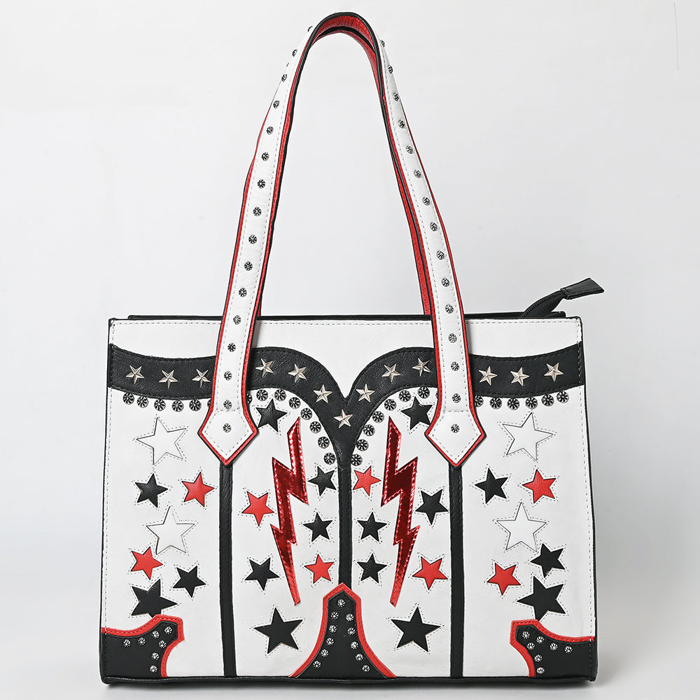 American Darling Tote Hand Printed Genuine Leather