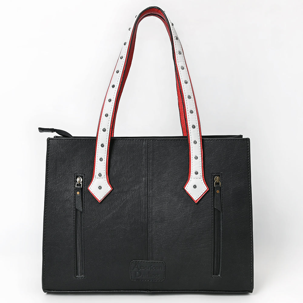 American Darling Tote Hand Printed Genuine Leather