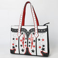 American Darling Tote Hand Printed Genuine Leather