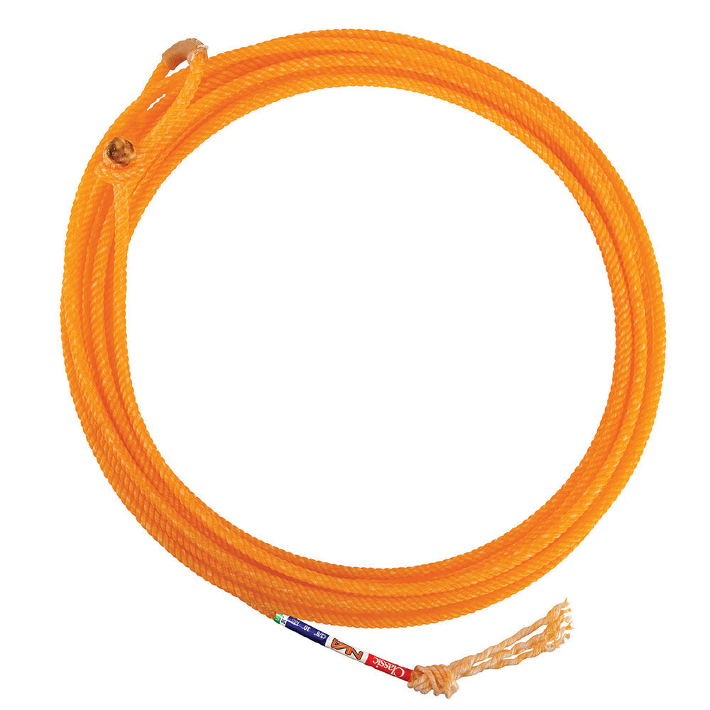 Classic Rope Western Horse 35-Foot Medium Soft Nv4 Team Rope Orange