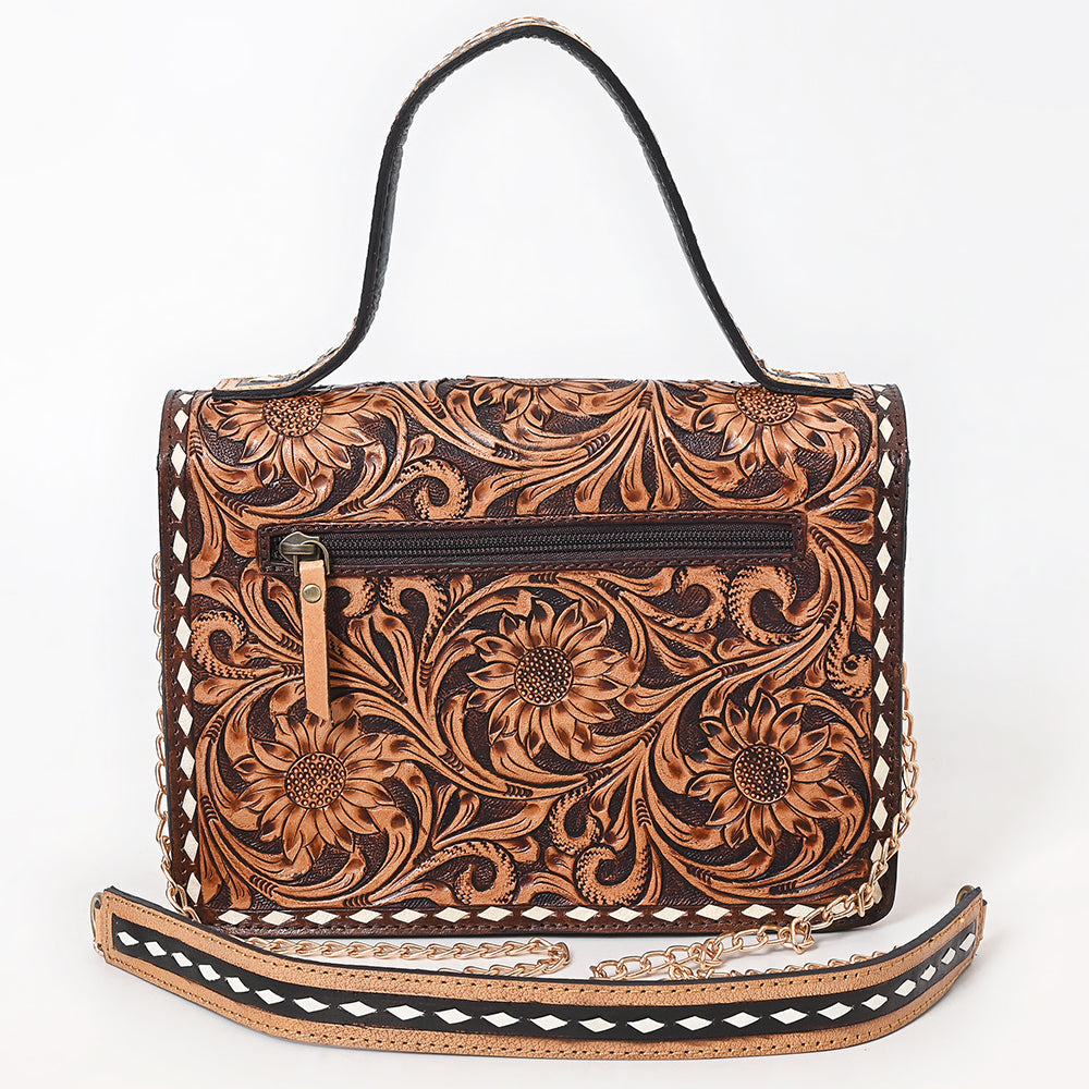 American Darling Crossbody Hand Tooled Genuine Leather