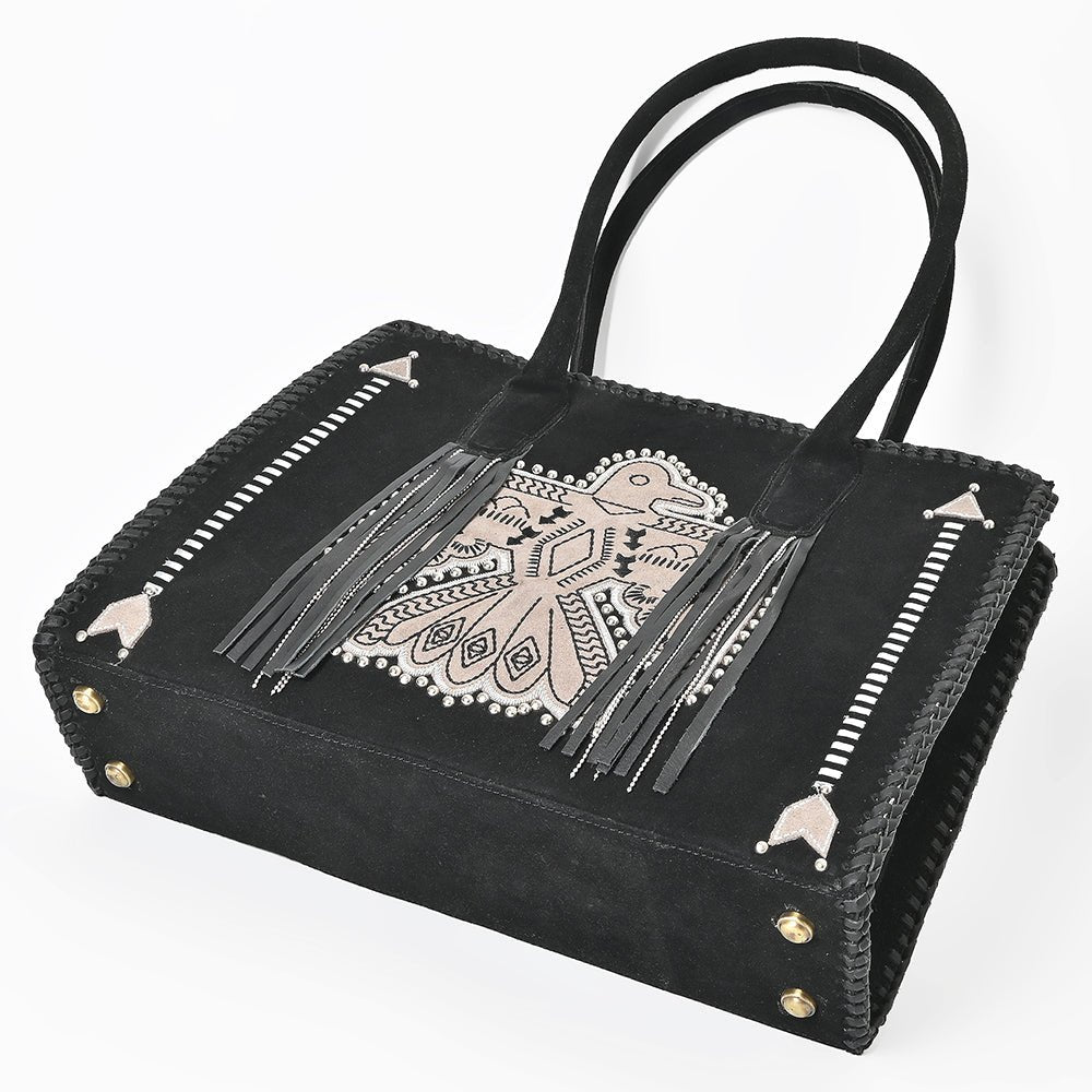 American Darling Tote Genuine Suede Leather